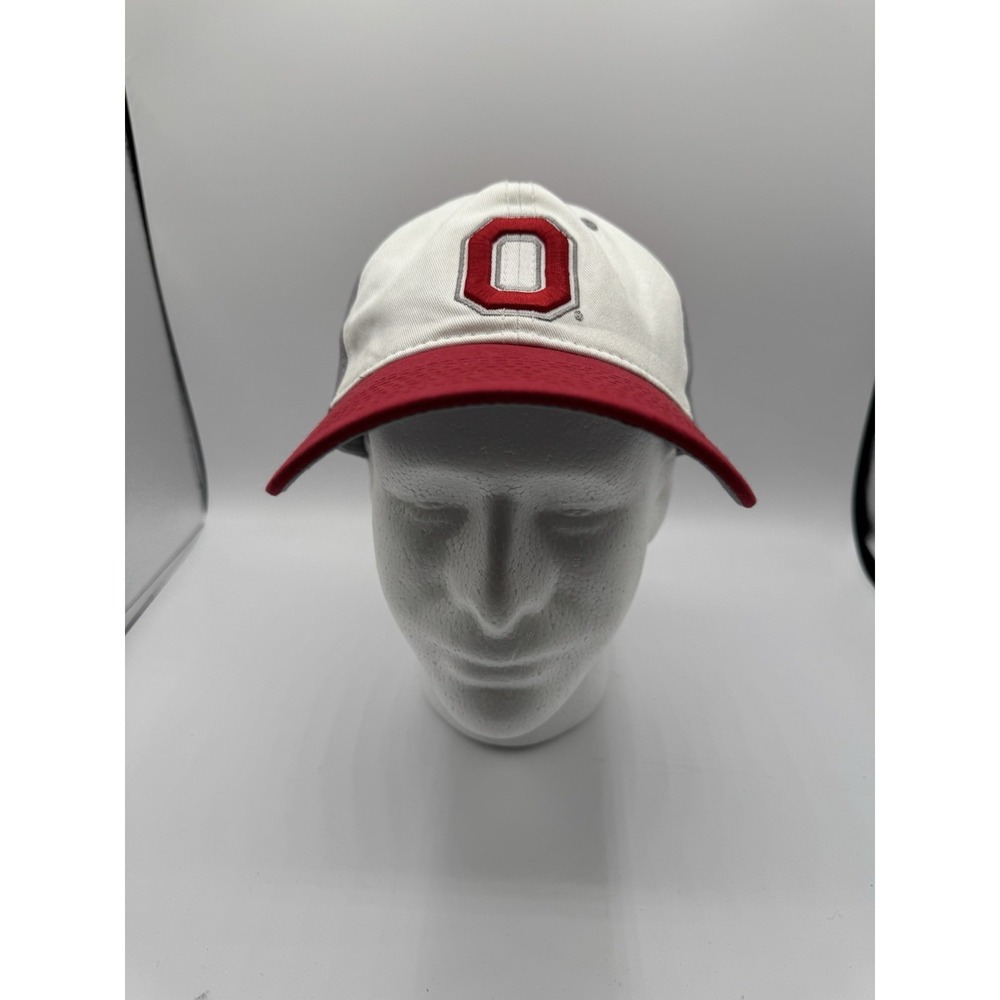 NWT Ohio State Buckeyes Hat White Red Cotton One Size Colorblock The Game NCAA